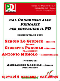 08.10.09 dal congresso alle primarie