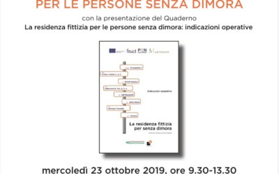 23.10.19 Bologna, “La residenza anagrafica per le persone senza dimora”