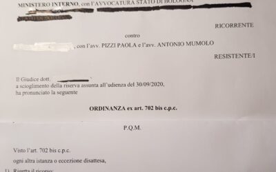 COMUNICATO STAMPA Decreti sicurezza e residenza anagrafica. Si conclude 3-0 lo scontro giudiziario tra Avvocato di strada e Salvini