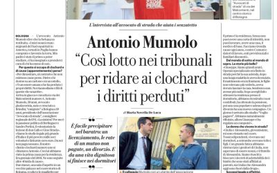 Intervista a Repubblica: “Così lotto nei tribunali per ridare ai clochard i diritti perduti”