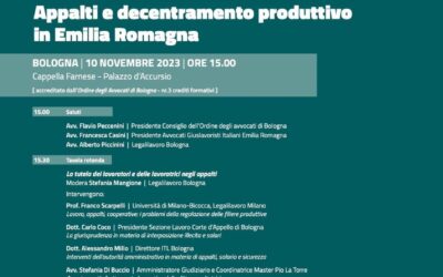 APPALTI E DECENTRAMENTO PRODUTTIVO IN EMILIA-ROMAGNA